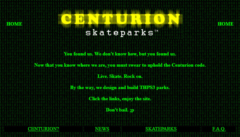 Centurion Skateparks Website